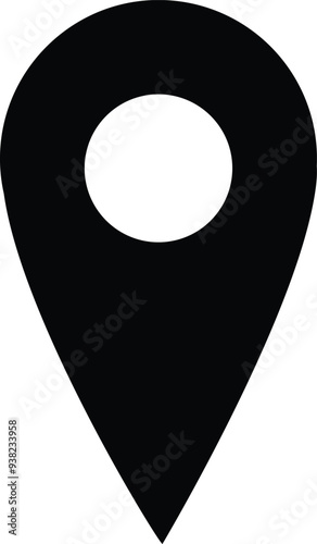 Location pin icon flat vector illustration design