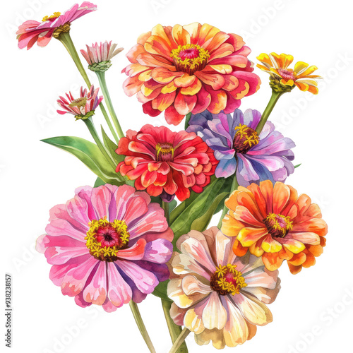 A beautiful bouquet of pink, purple, and yellow flowers including daisies, chrysanthemums, and asters, blooming in a vibrant garden during summer and spring
