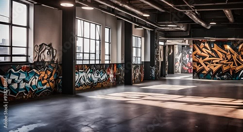Wallpaper Mural Office with graffiti. Torontodigital.ca