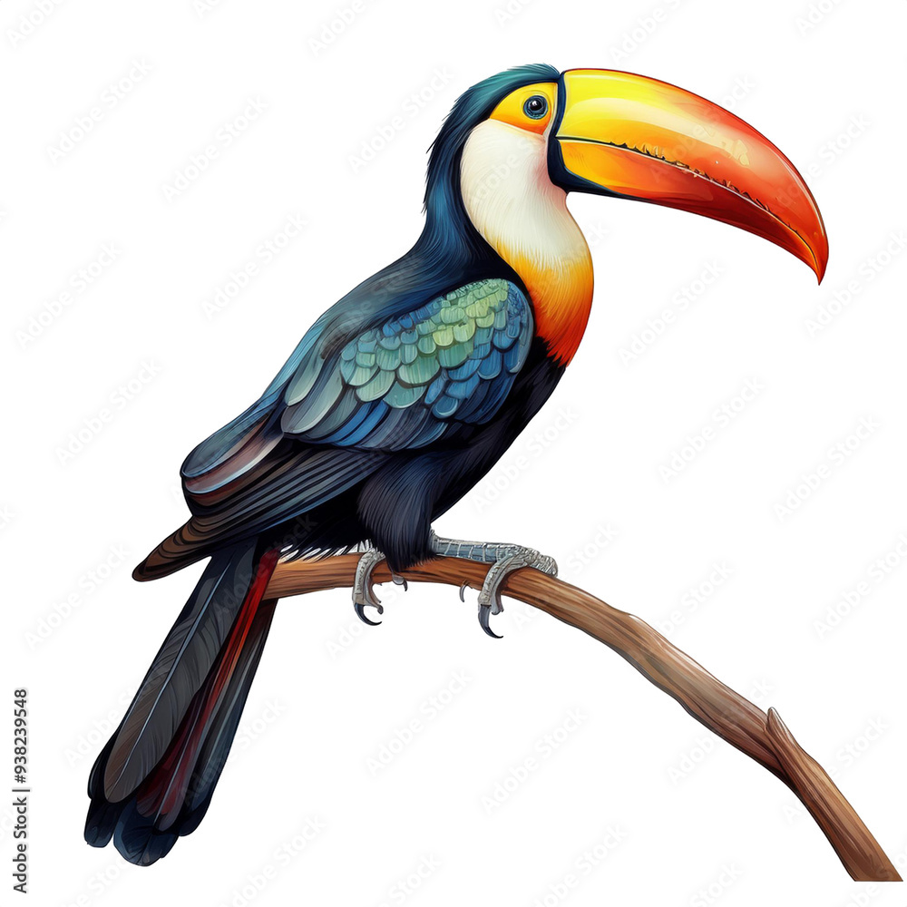 Fototapeta premium Tukane, isoliert Hintergrund, Freisteller, Transparent