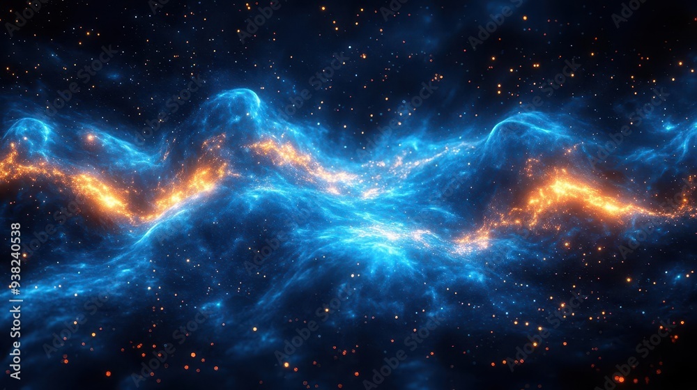 abstract particle background swirling dark blue cosmos with glowing energy points mysterious and captivating digital art piece abstract particle background swirling dark blue cosmos with glowing energy points mysterious and captivating digital art piece