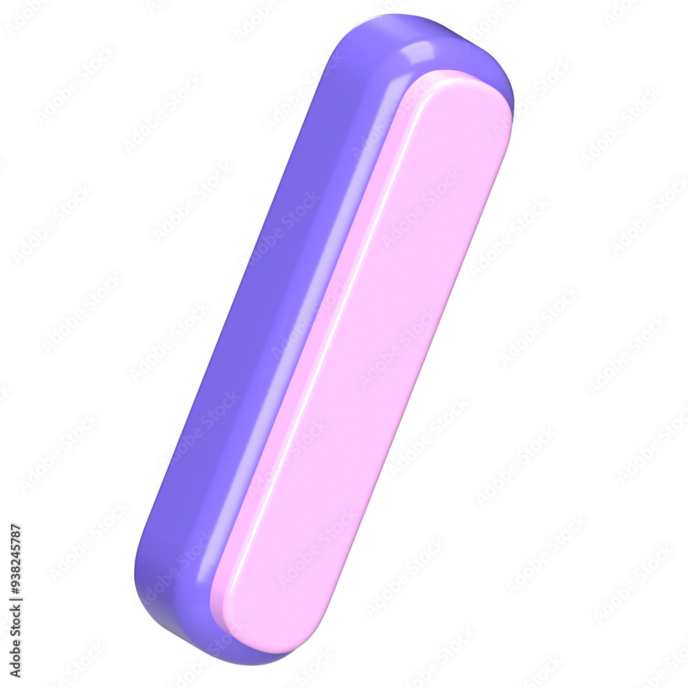 3D Render of Purple and Pink Slash 3D Render of Purple and Pink Slash