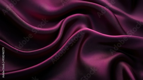 close-up of luxurious purple silk fabric with smooth, flowing folds.