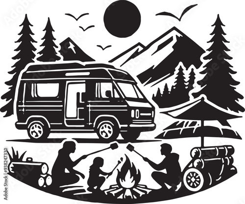 Camping T-shirt Design