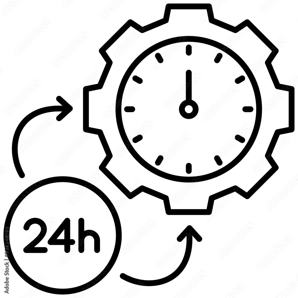 24 Hours Icon 24 Hours Icon