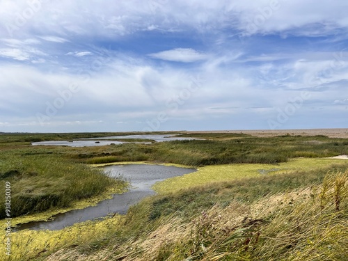 Bild auf Leinwand Landscape view of beautiful nature reserve for bird watching wildlife lakes in m