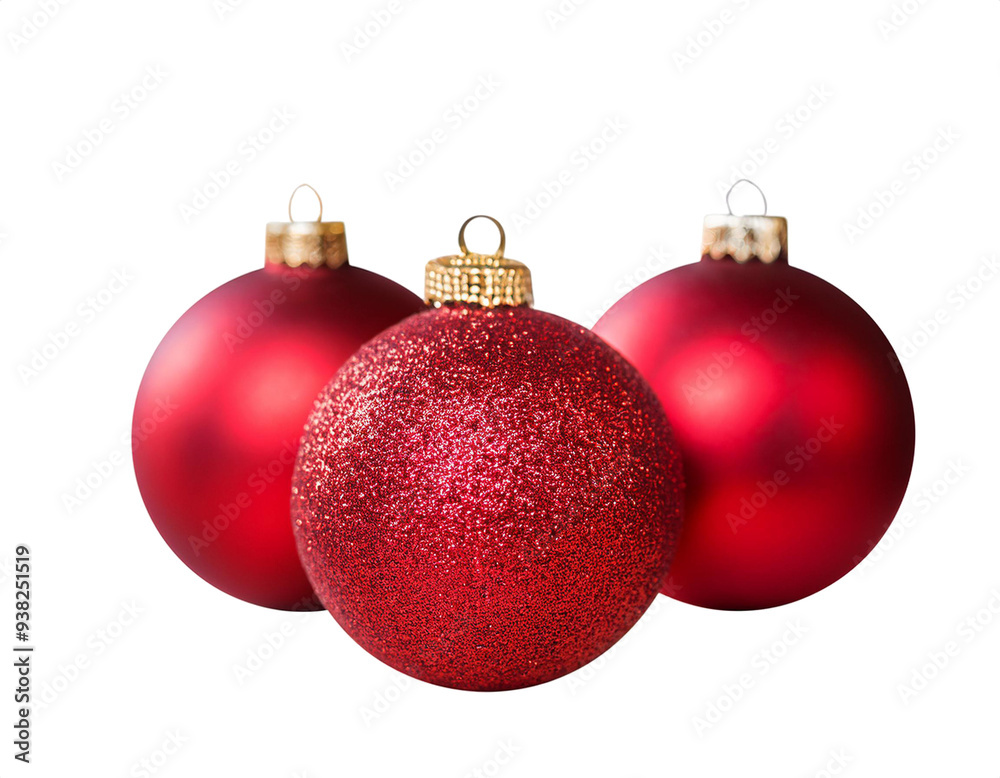 Weihnachtskugeln, rote Glitzerfarbe, weißen Hintergrund, Freisteller, Transparent Weihnachtskugeln, rote Glitzerfarbe, weißen Hintergrund, Freisteller, Transparent