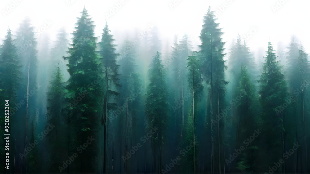 A forest filled with lots of tall green trees A forest filled with lots of tall green trees