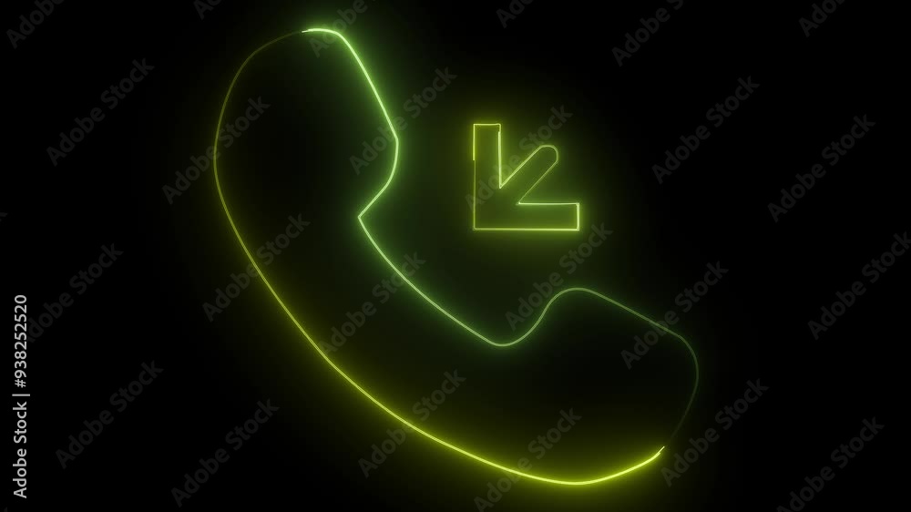 dialer call pack icon arrow golden and light green color saber video on black background dialer call pack icon arrow golden and light green color saber video on black background