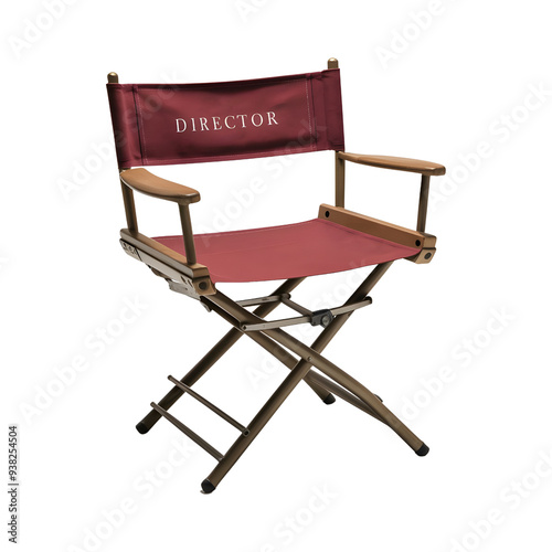 A minimalist classic director's chair cut out 