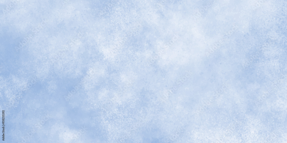 gradient light sky blue shades grunge cloudy watercolor background on white paper texture, Creative vintage light sky blue background with various clouds and fogg, Watercolor stain with clouds.
