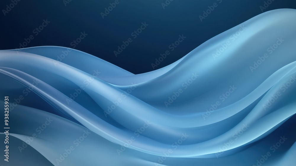 Fototapeta premium A blue wave with a white background