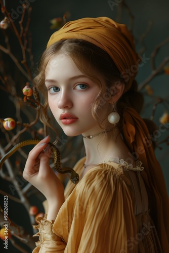 portrait d'une jeune fille blonde