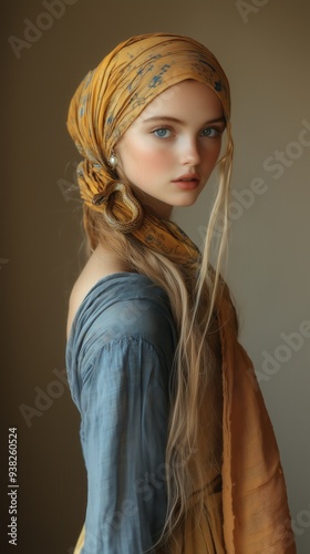 portrait d'une jeune fille blonde