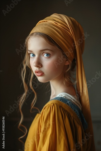 portrait d'une jeune fille blonde