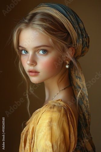 portrait d'une jeune fille blonde