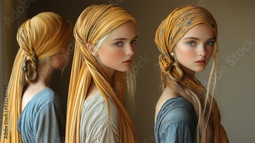 portrait d'une jeune fille blonde