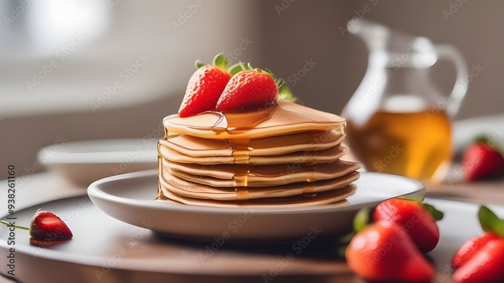 pancakes with strawberry
