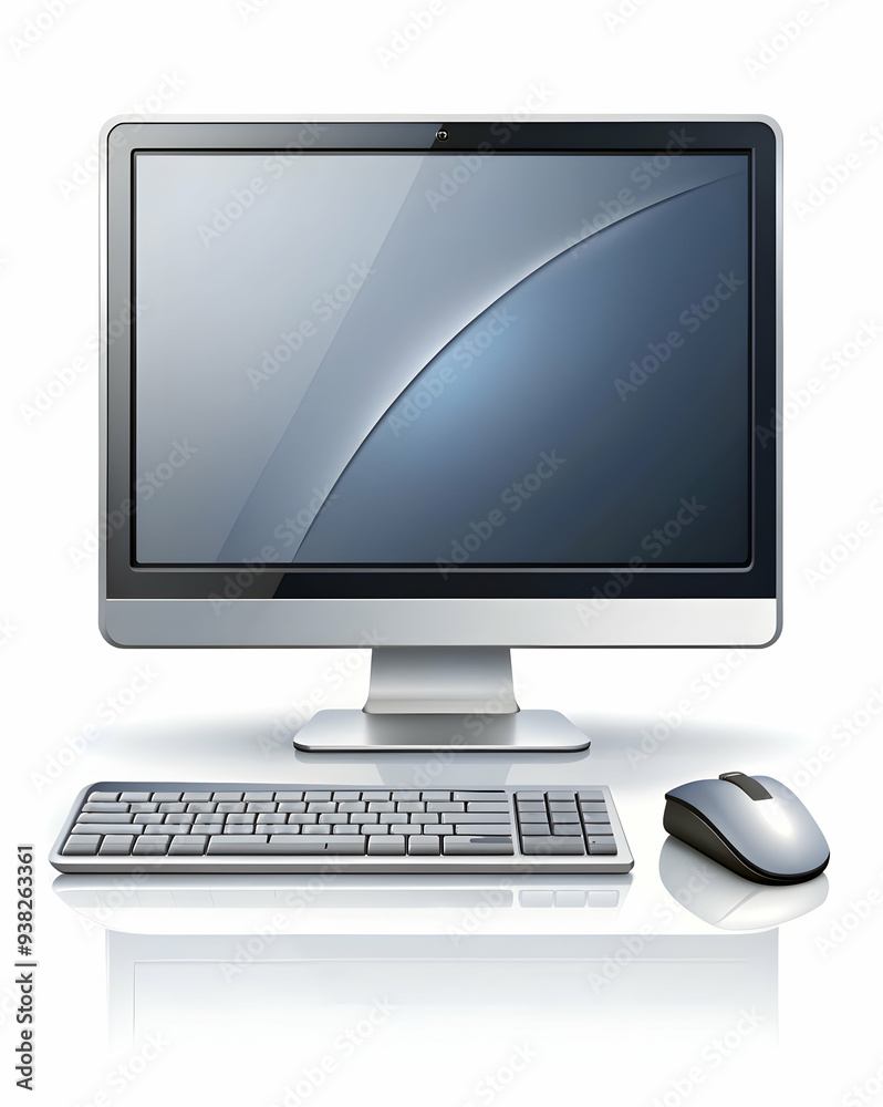 Vector illustration of a desktop computer and mouse isolated on white background for online learning. Ideal for educational digital designs and e-learning resources in a photo stock concept. Vector illustration of a desktop computer and mouse isolated on white background for online learning. Ideal for educational digital designs and e-learning resources in a photo stock concept.