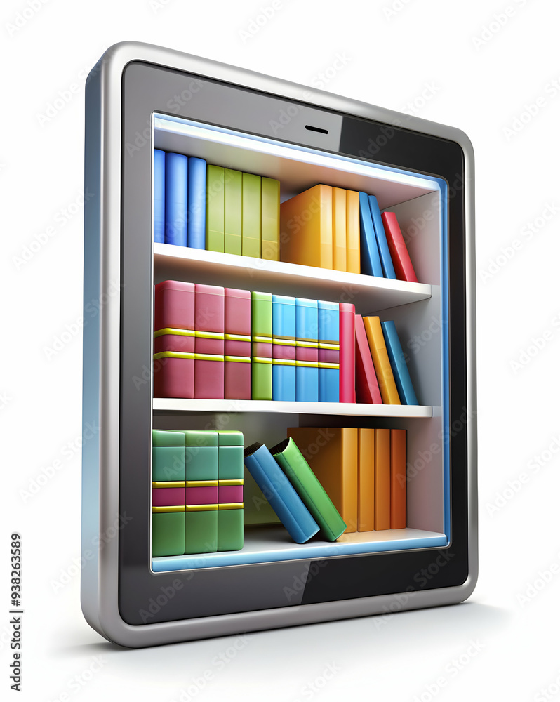 Modern e-Book and Library Icons for Digital Reading and Online Education Resources on White Background - Ideal for Educational Projects Modern e-Book and Library Icons for Digital Reading and Online Education Resources on White Background - Ideal for Educational Projects