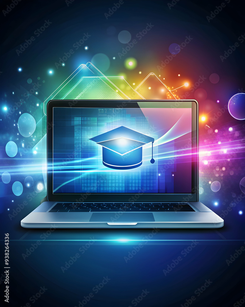 Glossy E Learning Interface design ideal for educational services promotions in Photo Stock Concept. Glossy E Learning Interface design ideal for educational services promotions in Photo Stock Concept.