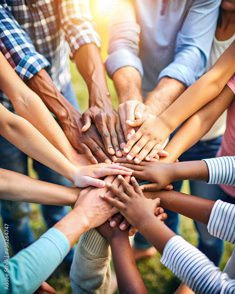 Diverse Family Hands Background Image for Inclusive Banners Diverse Family Hands Background Image for Inclusive Banners