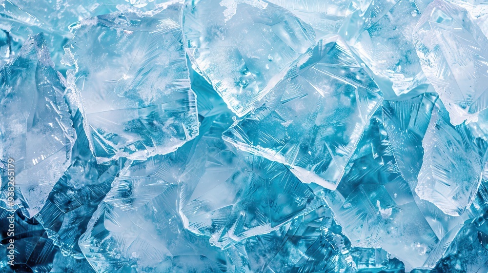 Ice Texture Cracks Surface with Abstract Winter Ice Background. AI generated illustration Ice Texture Cracks Surface with Abstract Winter Ice Background. AI generated illustration
