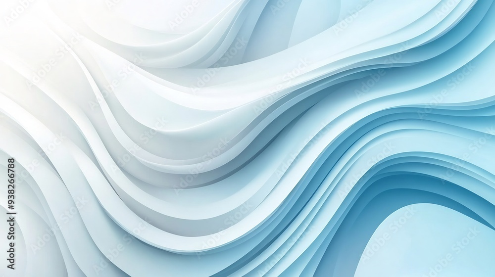 Abstract Blue and White Curved Lines Pattern Abstract Blue and White Curved Lines Pattern