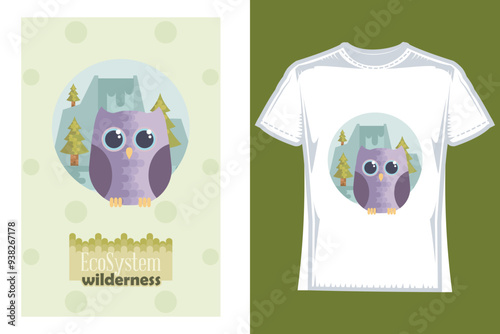 nature t-shirt design and illustration