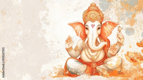 Ganesh Chaturthi Lord Ganesha Festival With Copy Space Clean And Minimal Banner Template Design