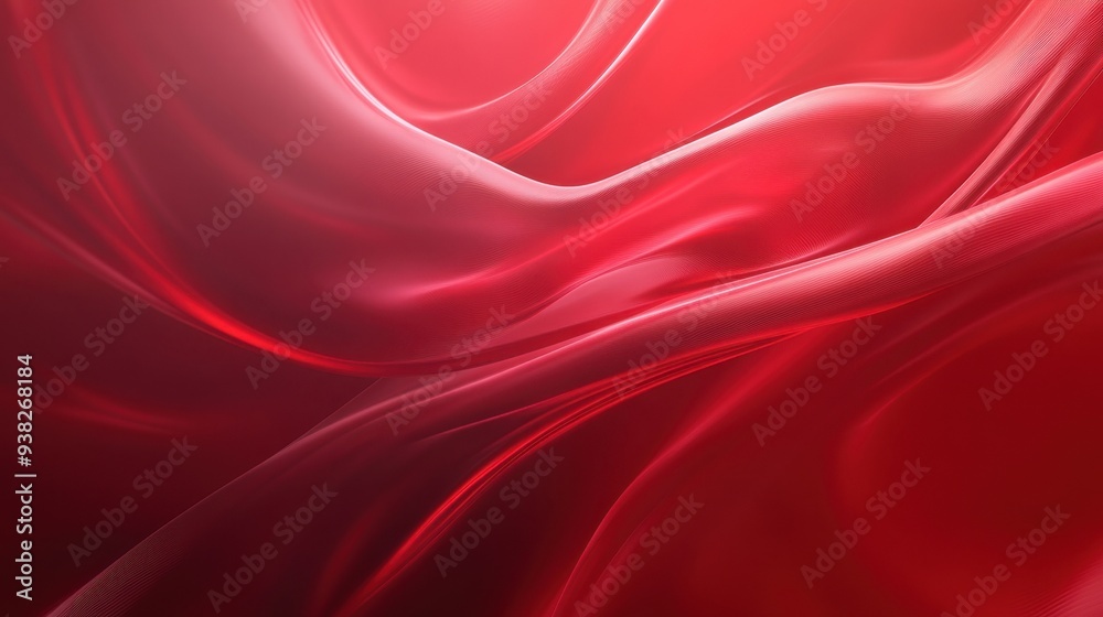 Obraz premium A red fabric with a wave pattern