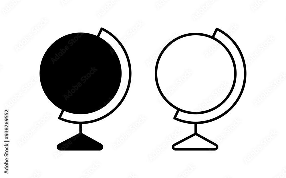 Set of Globe with stand icon vector illustration. Education Sign Set of Globe with stand icon vector illustration. Education Sign