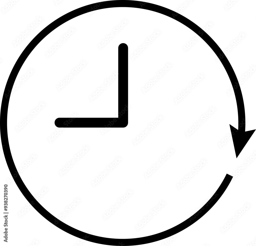 Time, Clock Icon Sign Symbol Vector Illustration 