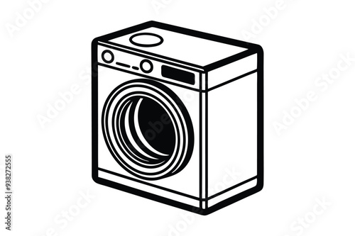 washing machine, Laundry machine variant with clothes and soap on top icon silhouette vector illustration