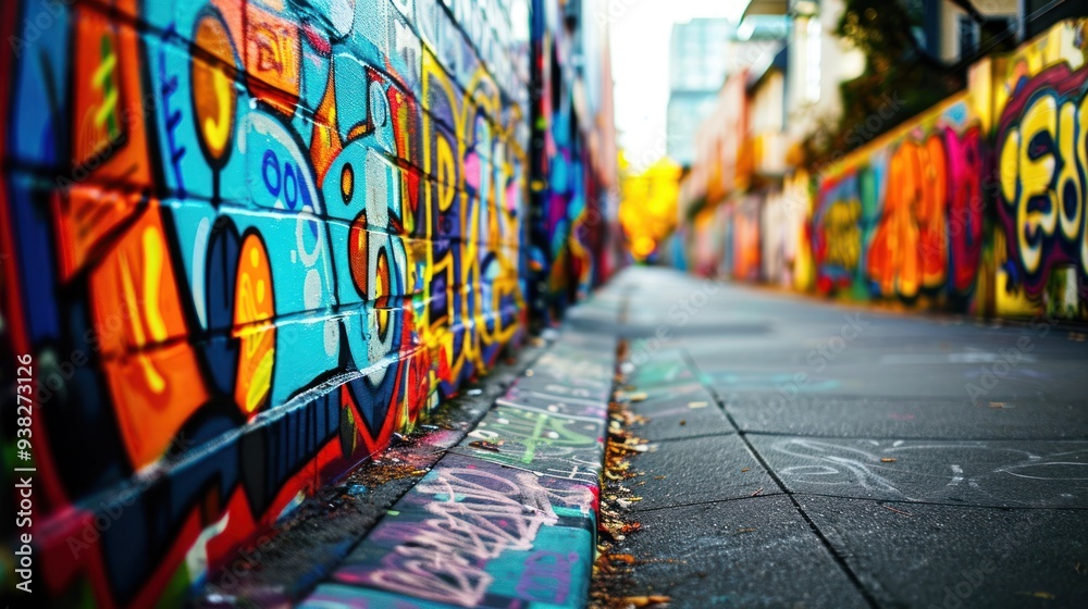 Fototapeta premium Colorful Graffiti Alley