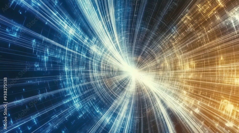 Obraz premium A Visual Feast of Future Technology and Dynamic Light and Shadow