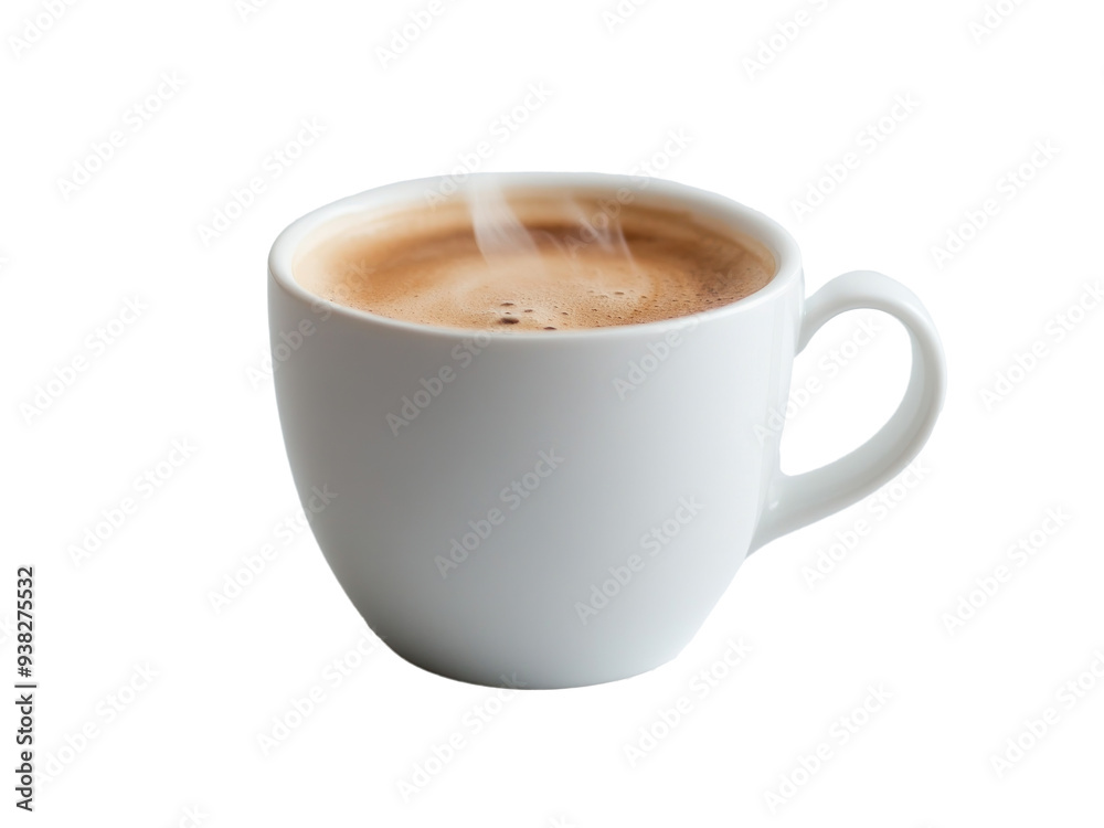 White cup coffee leaf or heart design. White cup coffee leaf or heart design.