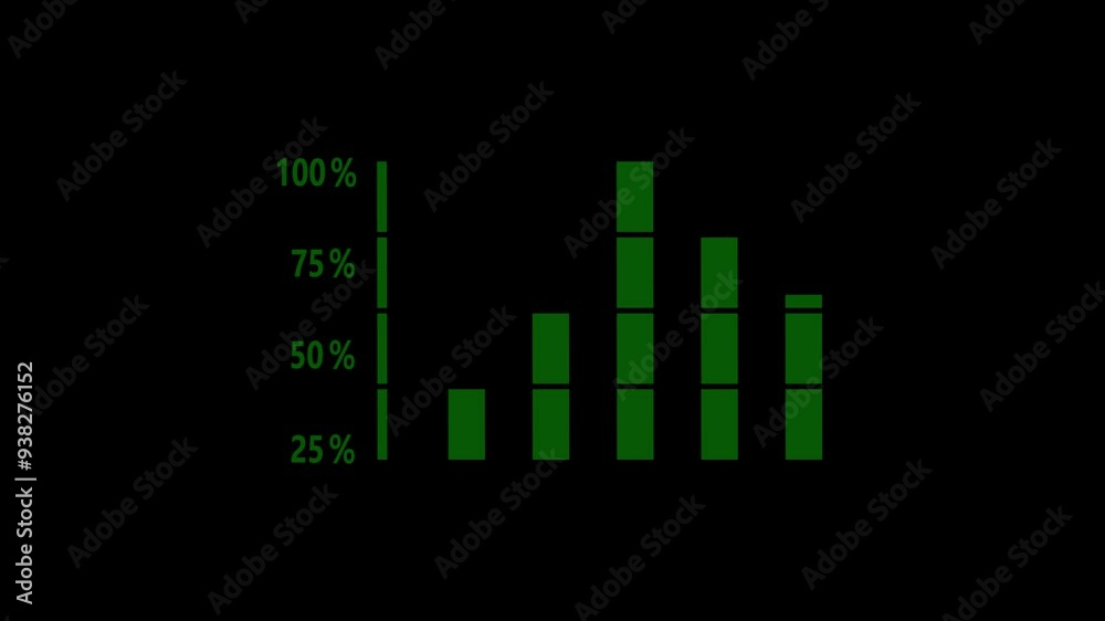 Constantly changing flickering stock graph, creative info graphics animation. Data Visualization. Fores trade graph animation..