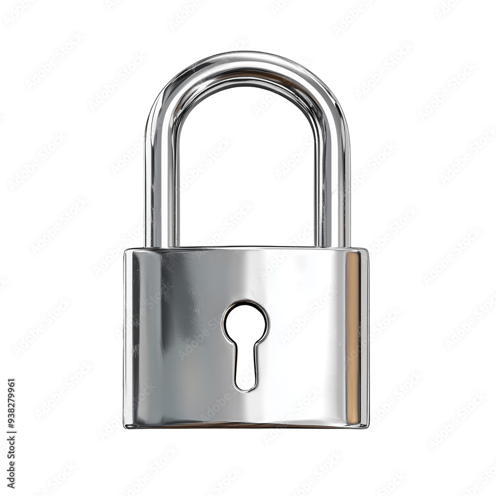 Padlock isolated.