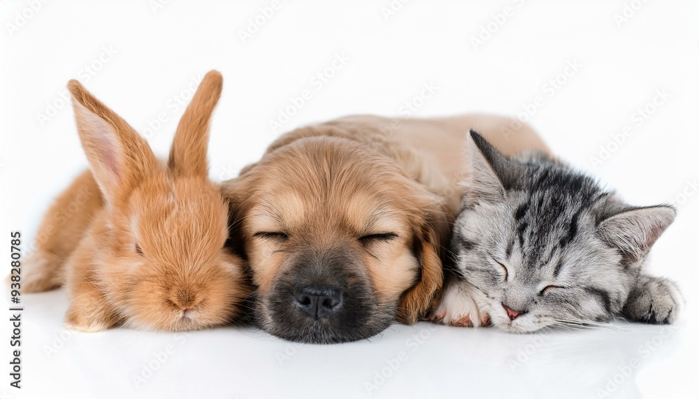 仲良く一緒に寝ている子犬と猫とうさぎ(Puppy and cat and rabbit sleeping together)
仲良く一緒に寝ている子犬と猫とうさぎ(Puppy and cat and rabbit sleeping together)