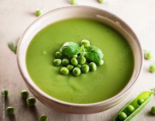 Erbsen suppe schön angerichtet  photo