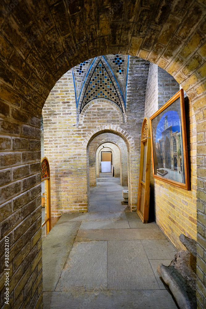 Naklejka premium Yazd, Iran, Jameh Mosque of Yazd, details of Jameh mosque yazd.