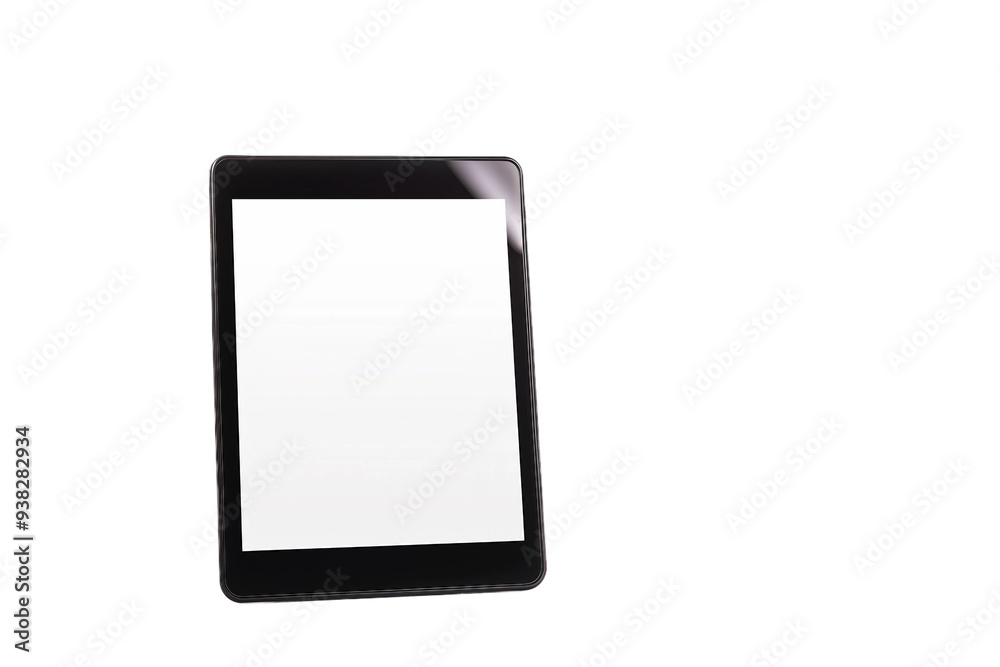 Sleek Touchscreen Tablet with Blank Interface Isolated on Transparent Background Sleek Touchscreen Tablet with Blank Interface Isolated on Transparent Background