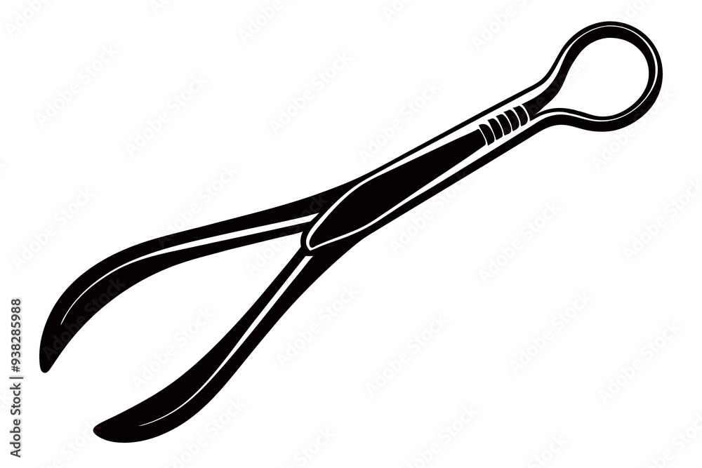 Dental Forceps on a White Background art vector illustration Dental Forceps on a White Background art vector illustration