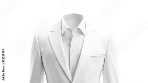 White Suit Jacket with White Shirt.