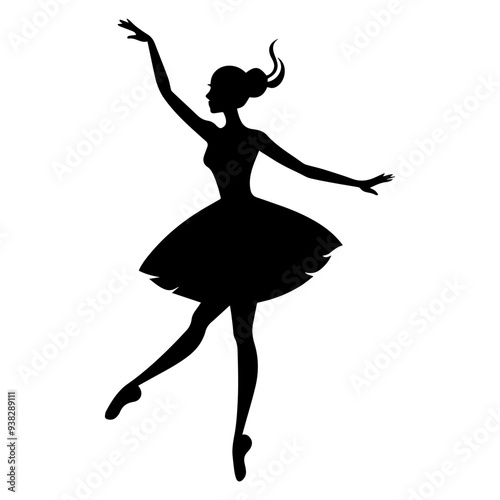 silhouette of a ballerina