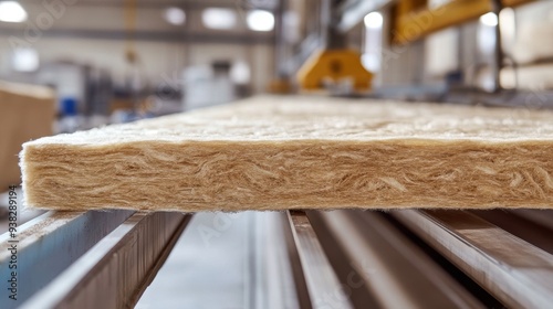 Industrial mineral wool insulation in production