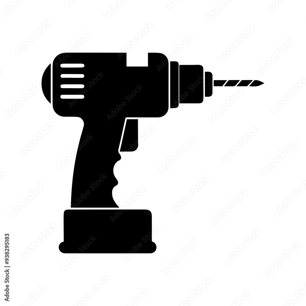 drill silhouette vector illustration drill silhouette vector illustration