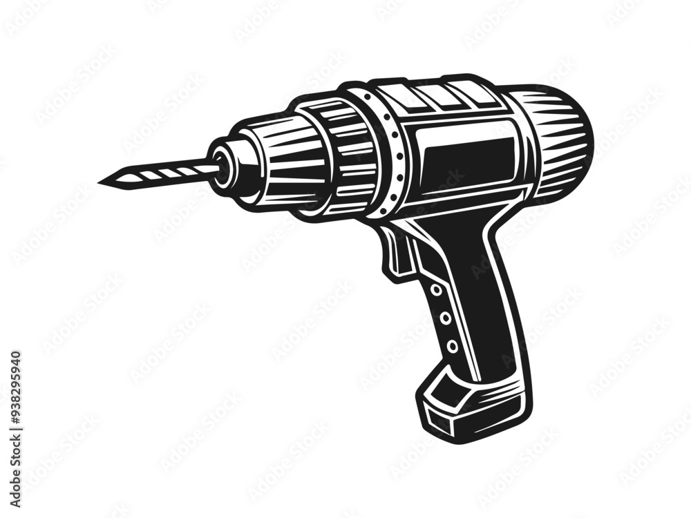 drill silhouette vector illustration drill silhouette vector illustration