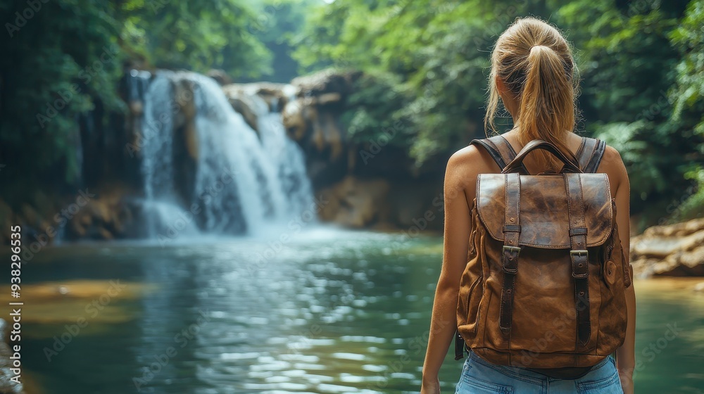 Young Woman with Backpack Looking at Waterfall in Tropical Forest - Travel and Adventure Concept in High-Resolution Photography
Young Woman with Backpack Looking at Waterfall in Tropical Forest - Travel and Adventure Concept in High-Resolution Photography
